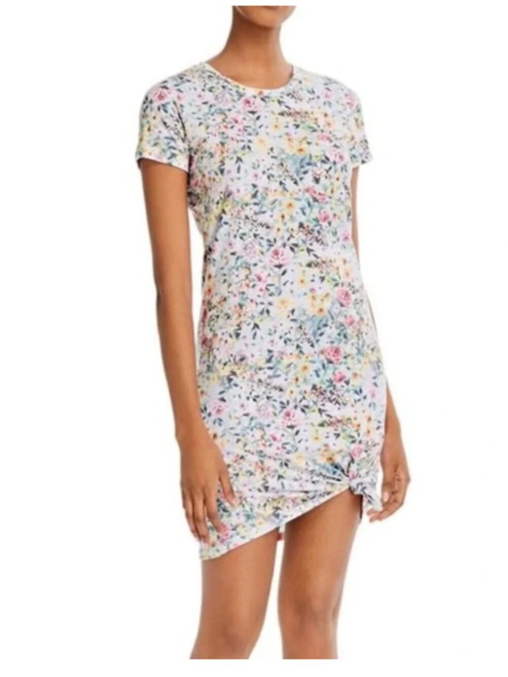 Generation Love Floral Front Tie T-Shirt Mini Dress S